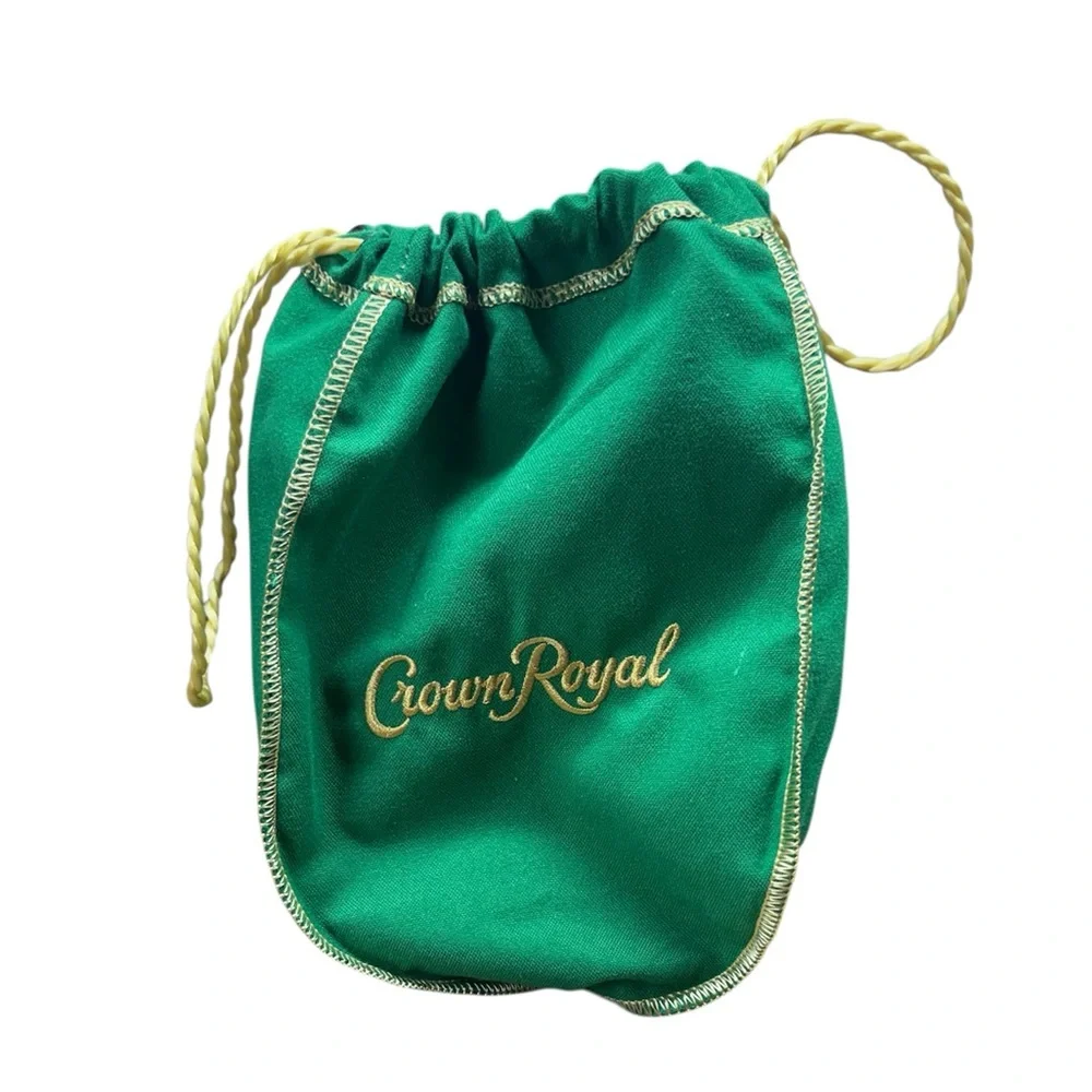 Crown Royal -Apple  Green Drawstring Storage Pouch